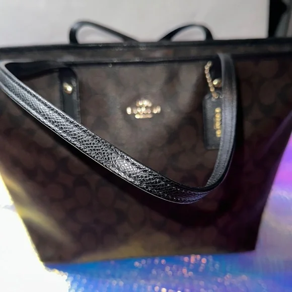 Coach Black and Brown Women's Tote Bag